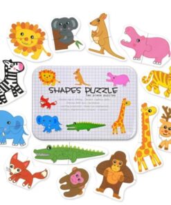 Puzzle duo animale salbatice, 13 modele, 2 piese