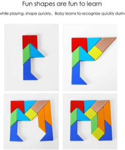 Alternative view of Puzzle forme geometrice, Tangram, 3 ani+, 14 piese