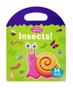 Carte cu 34 stickere reutilizabile - Insecte, 3 ani+