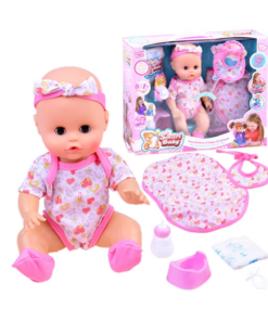 Bebeluș interactiv, care bea și face la oliță cu sunete, 30 cm, 18 luni+