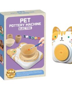 Set creativ de pictura si modelaj - Joc olarit Pet Pottery Machine, 3 ani