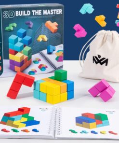 Set de constructie 3D de tip Tetris, 3D Build the Master, 4 ANI+
