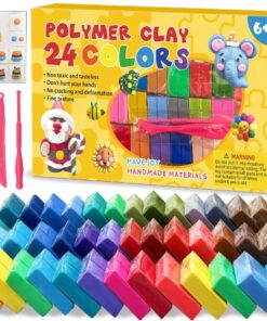 Set plastilina inteligenta Polimer Clay - 24 culori