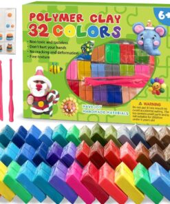 Set plastilina inteligenta Polimer Clay - 32 culori