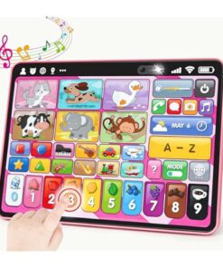 Tabletă educativă,interactivă cu sunete si muzica pentru bebelusi, FiveStar, 1 an+, ROZ