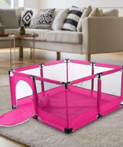 Alternative view of Tarc de joaca pentru copii,126cm x 126 cm si 50 bile colorate, Roz