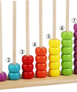 Alternative view of Abac Montessori din lemn – Numărătoare educativă pentru învățarea numerelor, 3 ani+