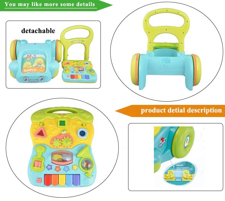 Antepremergator 2 in 1, cu sunete si activitati educative, 12 luni+, Albastru - imagine 17