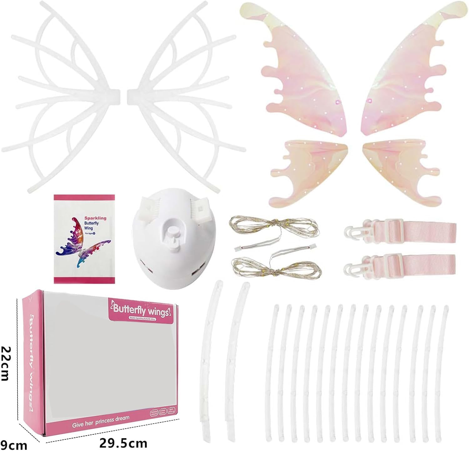 Aripi de zana electrice, cu lumini, Fairy Wings, 3 ani+ - imagine 3
