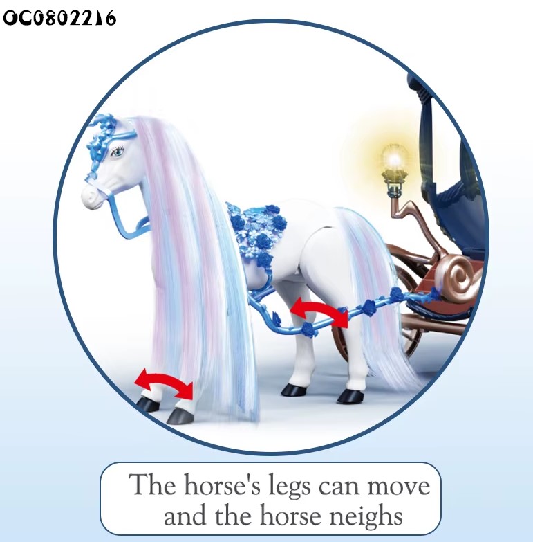 Caleasca cu papusa si cal, lumini si efecte - Princess Carriage, 3 ani+ - imagine 6