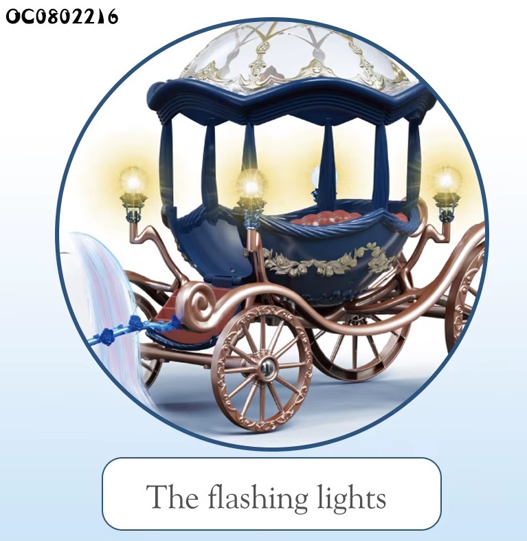 Caleasca cu papusa si cal, lumini si efecte - Princess Carriage, 3 ani+ - imagine 5