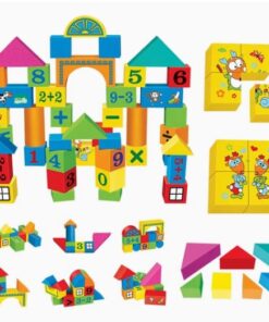Cuburi de constructie din spuma moale, 47 piese, 18 luni+