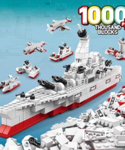 Alternative view of Cuburi de construit tip lego 1000 Piese, mici, 6 ani+, Portavion