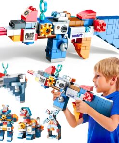 Cuburi de construit tip lego 130 Piese, 3 ani, Pistol