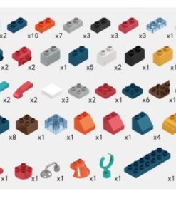 Alternative view of Cuburi de construit tip lego 130 Piese, 3 ani, Pistol