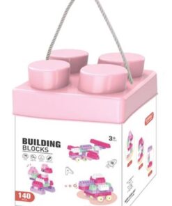 Cuburi de construit tip lego 140 Piese, mici, 3 ani+, Beinzi, Roz