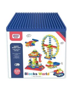 Cuburi de construit tip lego 320 Piese, mici, 3 ani+, Beinzi