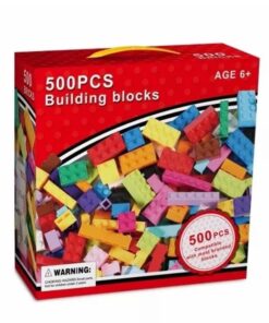 Alternative view of Cuburi de construit tip lego 500 Piese, mici, 6 ani+