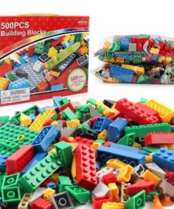 Cuburi de construit tip lego 500 Piese, mici, 6 ani+