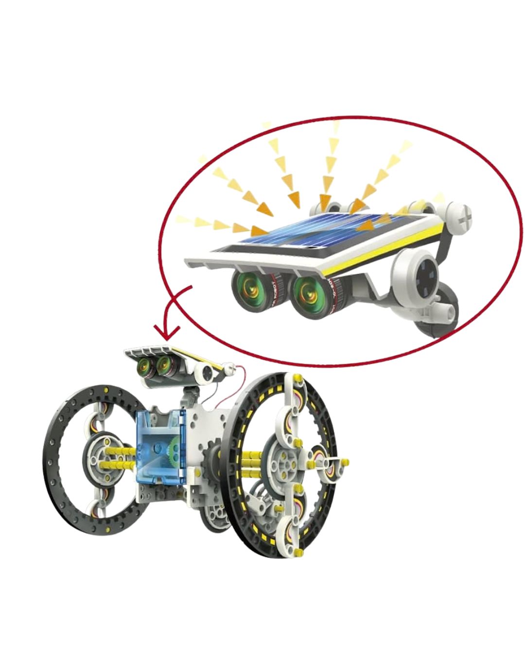 Set construcție STEM 14 in 1 cu alimentare solara - roboti educativi, 8 ani+ - imagine 6