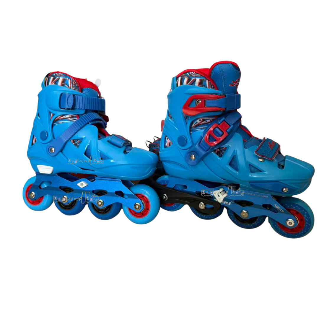 Set Role reglabile cu rulmenti ABEC 9, 31-34 cm, Albastru - imagine 7