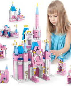 Joc de constructie cu 1000 piese, tip LEGO, Castel 6 in 1, 6 ani+
