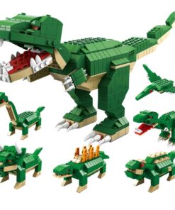 Alternative view of Joc de constructie cu 1000 piese, tip LEGO, Dino 6 in 1, 6 ani+
