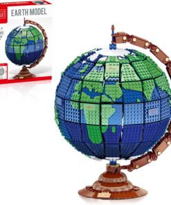 Joc de constructie cu 2494 piese, tip LEGO, Globul Pamantesc, 14 ani+