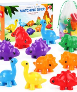 Joc educativ de asociere, Dinozauri si litere, 18 luni+