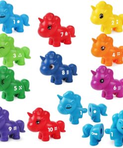 Joc educativ de asociere, Unicorni si cifre, 18 luni+