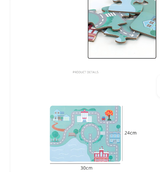 Joc educativ din lemn pentru șnuruit si puzzle 3 D, Mijloace de transport, 3 ani - imagine 6