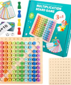 Joc educativ, interactiv, din lemn cu numere,Tabla Inmultirii, 7 ani+