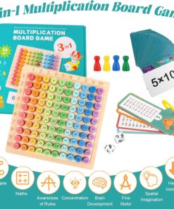 Alternative view of Joc educativ, interactiv, din lemn cu numere,Tabla Inmultirii, 7 ani+
