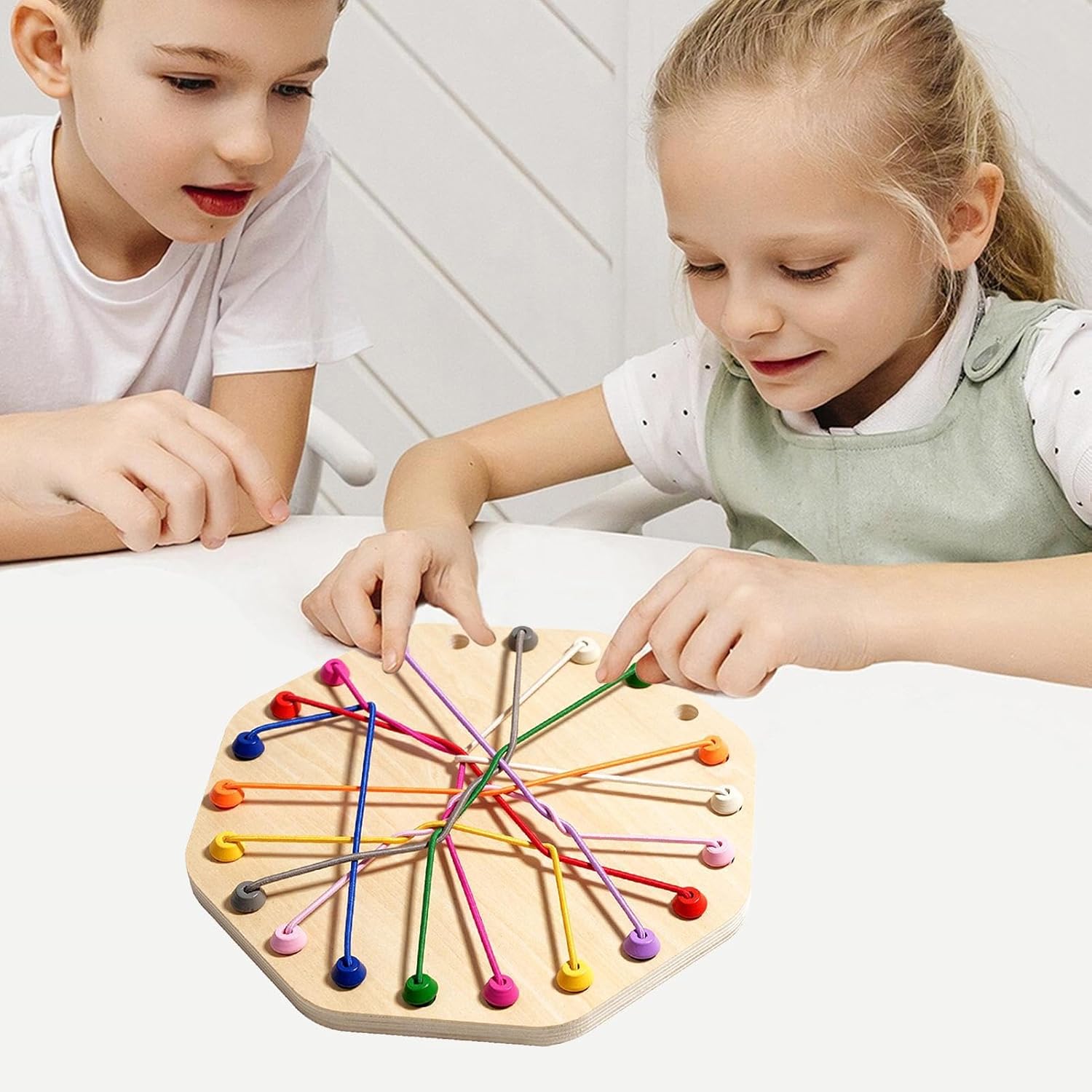 Joc educativ de logică din lemn – Dezleagă firele, joc de inteligență pentru copii și adulți, 4 ani+ - imagine 8