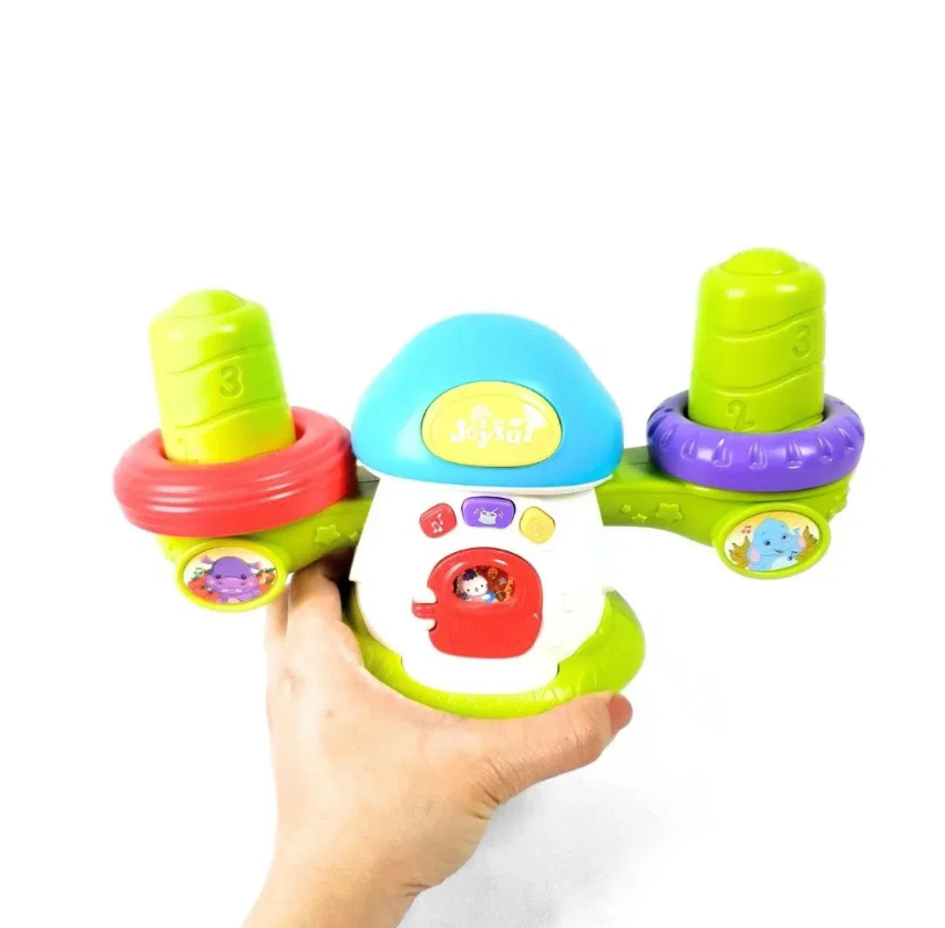 Jucarie educativa si interactiva bebelusi, Balanta- Albastru, 18 luni+ - imagine 2