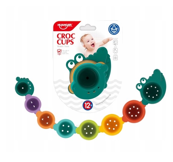 Jucarie turn de stivuire pentru bebelusi cu 8 pahare, 12 luni - imagine 2