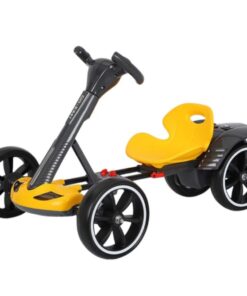 Alternative view of Kart electric de drift, pliabil, cu baterie de 12V, Bluetooth integrat, 3 Ani+, Galben