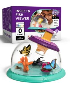 Kit educativ de observare insecte si pesti, pentru copii – Cupolă STEM cu lupă, 3 ani+