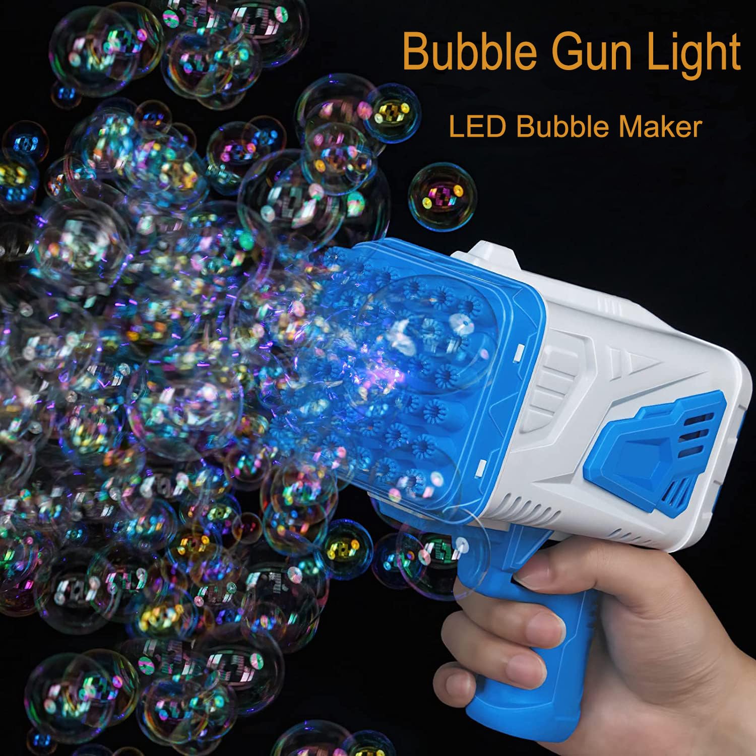 Masina automata de facut baloane de sapun, Hole Light, Bubble MACHINE, Albastru - imagine 2