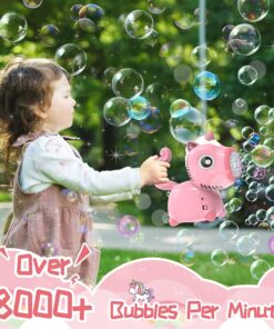 Alternative view of Masina automata de facut baloane de sapun, Unicorn Bubble MACHINE, 3 ani, Roz