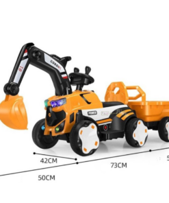 Alternative view of Masinuta Electrica, 6V, 2-8 ani, Excavator cu brat electric, Portocaliu