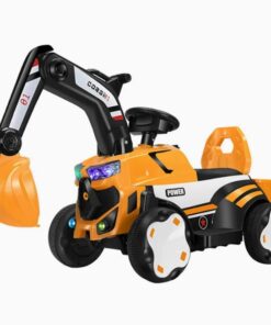Masinuta Electrica, 6V, 2-8 ani, Excavator cu brat electric, Portocaliu