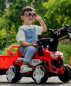 Alternative view of Masinuta Electrica, 6V, 2-8 ani, Excavator cu brat electric, Rosu