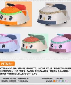 Alternative view of Masinuta Electrica cu telecomanda,Bluetooth și muzică, cu 3 Roti, 6V, 1-3 ani, rotire 360 grade