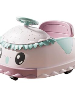 Masinuta Electrica cu telecomanda,Bluetooth și muzică, cu 3 Roti, 6V, 1-3 ani, rotire 360 grade