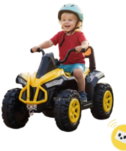 Masinuta Electrica cu telecomanda,USB, Bluethooth, 6V, 2-7 ani, ATV Galben