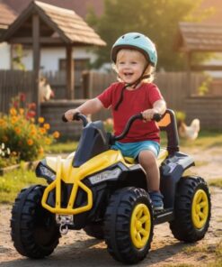 Alternative view of Masinuta Electrica cu telecomanda,USB, Bluethooth, 6V, 2-7 ani, ATV Galben