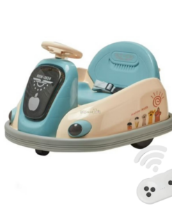 Masinuta Electrica cu telecomanda,USB și muzică, cu 3 Roti, 6V, 1-3 ani, rotire 360 grade, Albastru