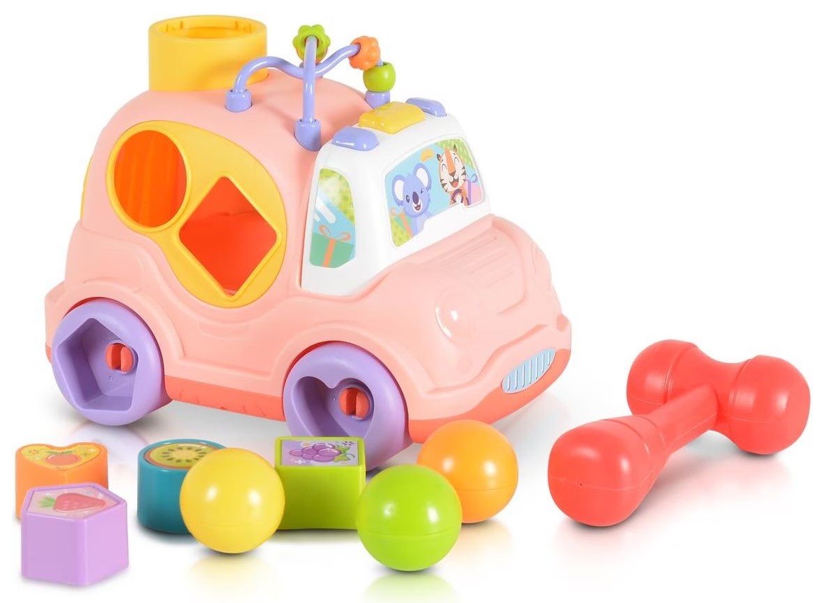 Masinuta interactiva cu activitati educative, Roz, 18 luni+ - imagine 12