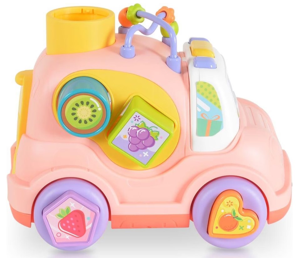 Masinuta interactiva cu activitati educative, Roz, 18 luni+ - imagine 10
